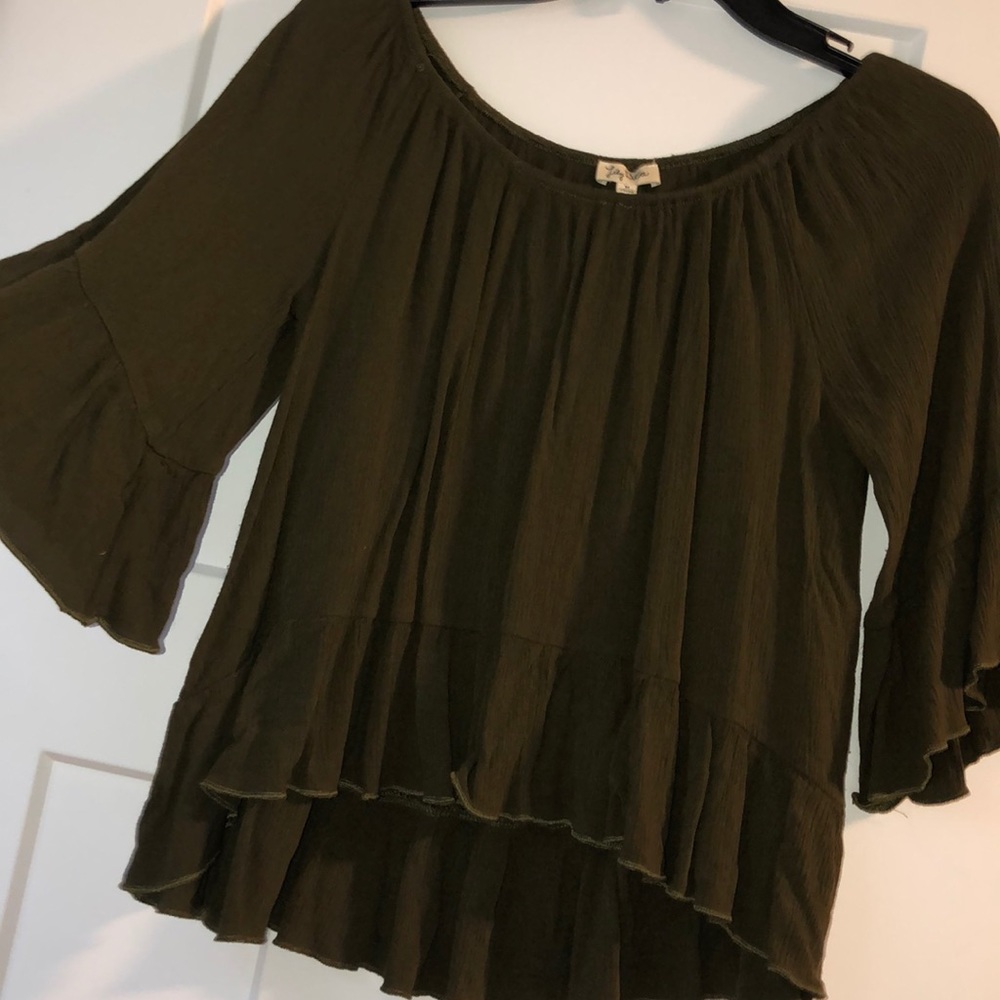 forest green blouse!